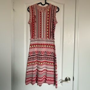 Geometric print dress valentino style
